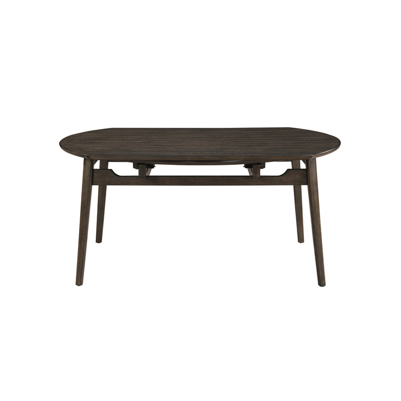 REX 65" ROUND TABLE WITH SELF STORING LEAVES-WALNUT