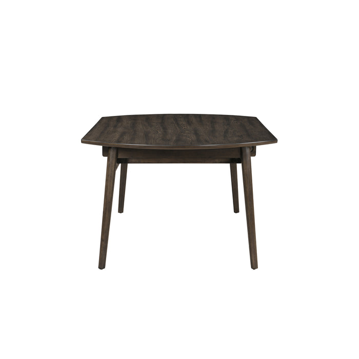 REX 65" ROUND TABLE WITH SELF STORING LEAVES-WALNUT