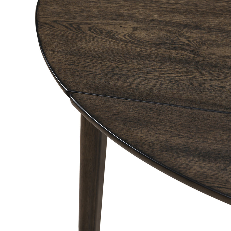 REX 65" ROUND TABLE WITH SELF STORING LEAVES-WALNUT