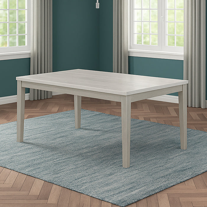 ESSENCE 72" RECTANGLE DINING TABLE W/MARBLE TOP-GRAY