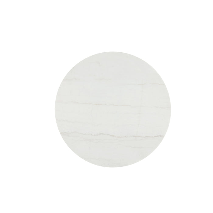 ESSENCE 54" ROUND DINING TABLE W/MARBLE TOP-NATURAL