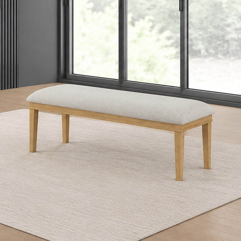ESSENCE CUSHIONED DINING BENCH-NATURAL