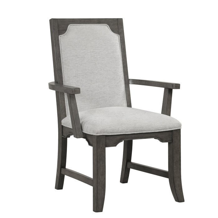LISBON DINING ARM CHAIR (2 PER CARTON)-GRAY