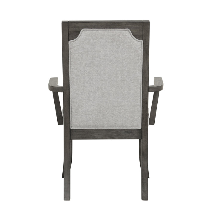 LISBON DINING ARM CHAIR (2 PER CARTON)-GRAY
