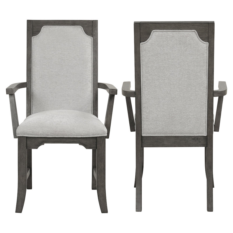 LISBON DINING ARM CHAIR (2 PER CARTON)-GRAY