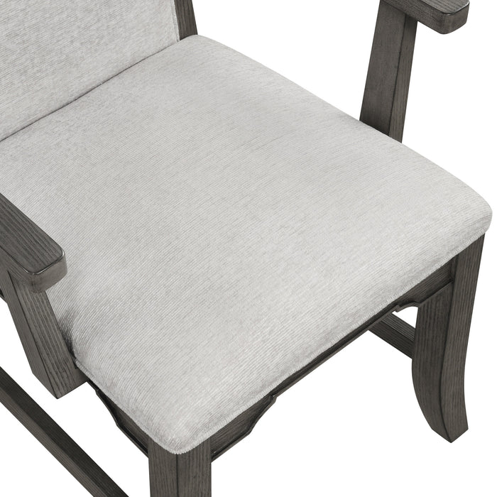 LISBON DINING ARM CHAIR (2 PER CARTON)-GRAY