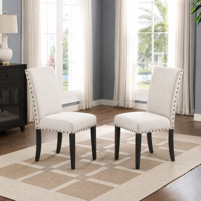 CRISPIN NATURAL BEIGE  DINING CHAIR- (2/Ctn)