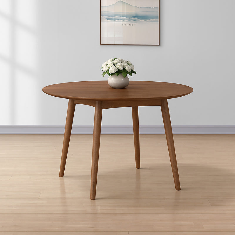 OSCAR 47" ROUND DINING TABLE - WALNUT