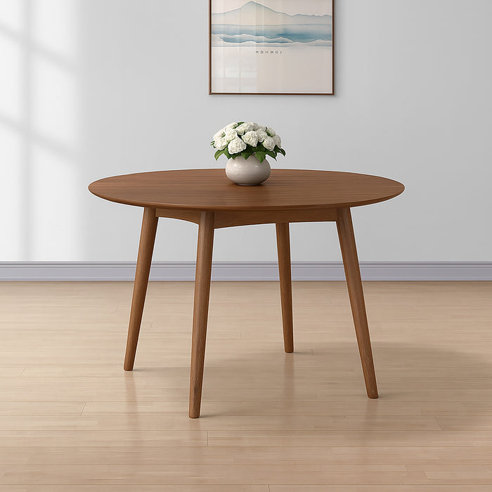 OSCAR 47" ROUND DINING TABLE - WALNUT
