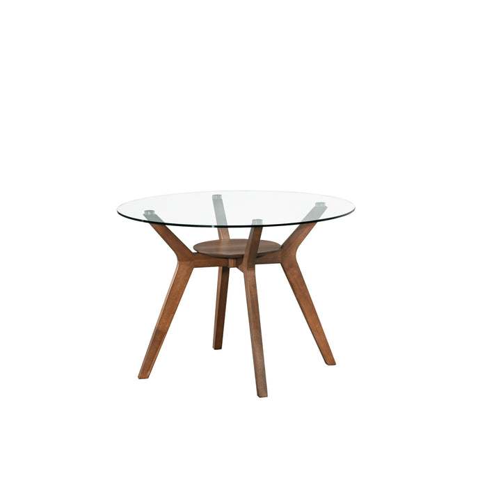 OSCAR DINING TABLE BASE FOR GLASS TOP TABLE-WALNUT