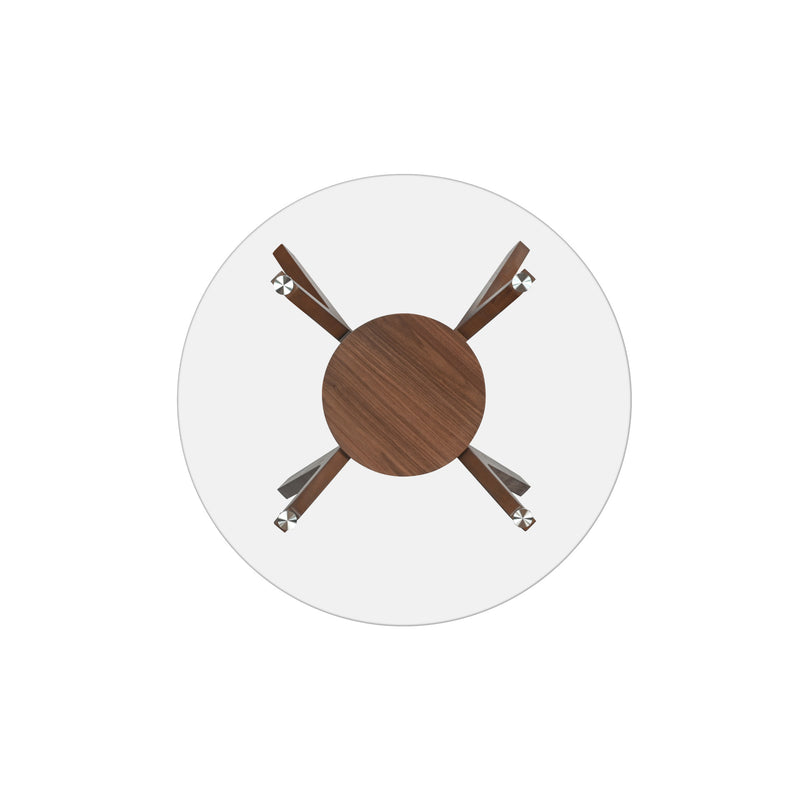 OSCAR ROUND GLASS TOP FOR STD OR COUNTER DINING BASE