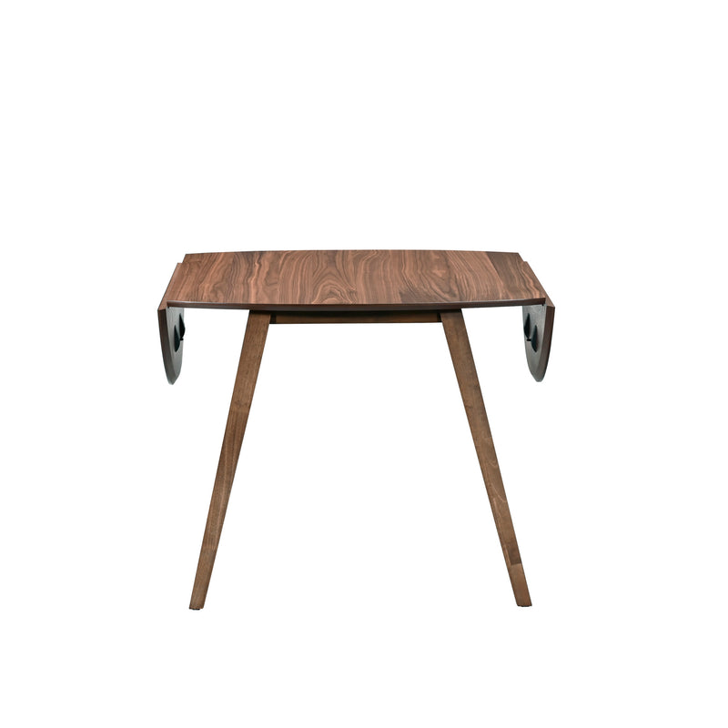 OSCAR OVAL DROP LEAF DINING TABLE-WALNUT