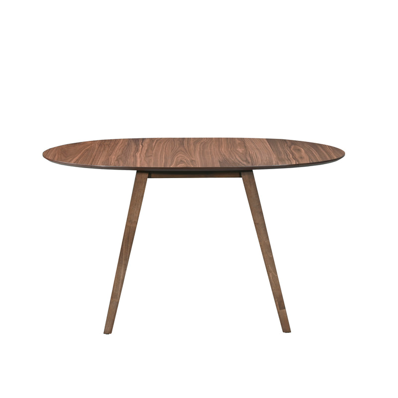 OSCAR OVAL DROP LEAF DINING TABLE-WALNUT