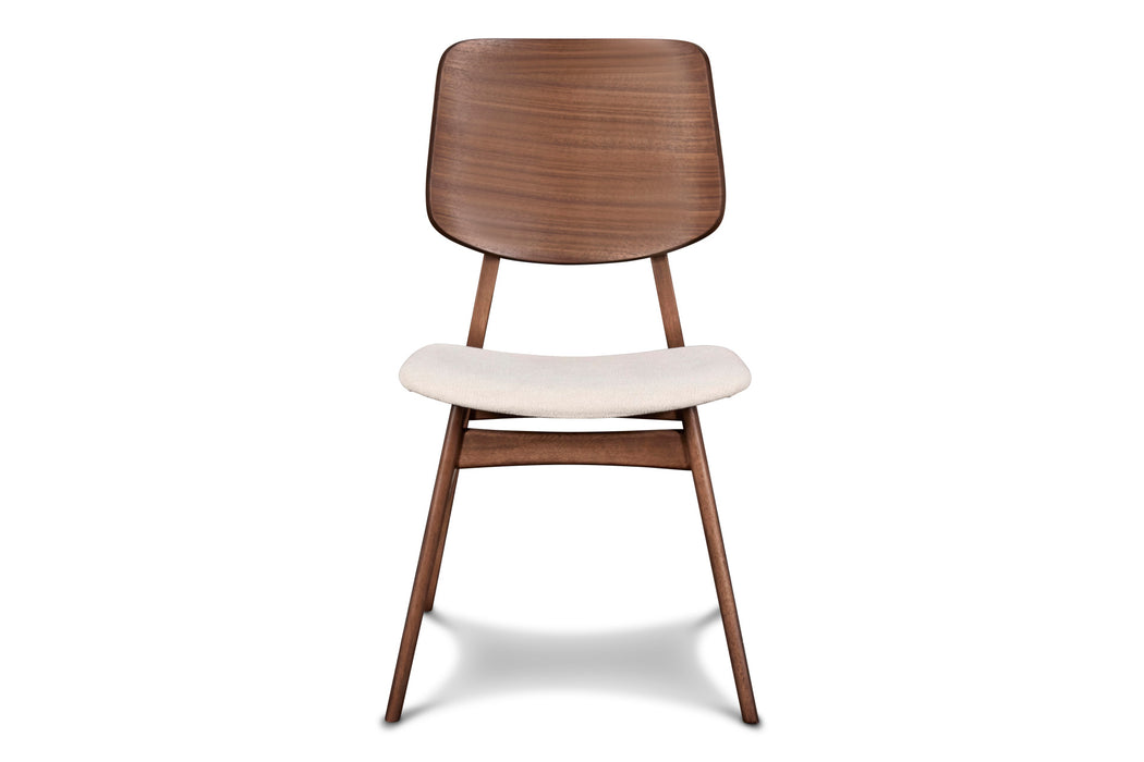 OSCAR CHAIR WITH NATURAL CUSHION-WALNUT