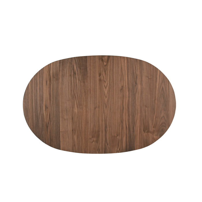 OSCAR OVAL DROP LEAF DINING TABLE-WALNUT