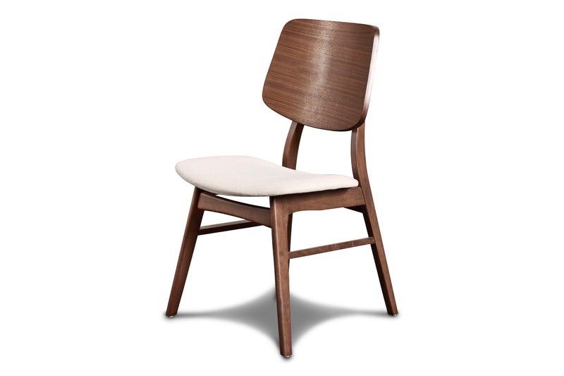 OSCAR CHAIR WITH NATURAL CUSHION-WALNUT