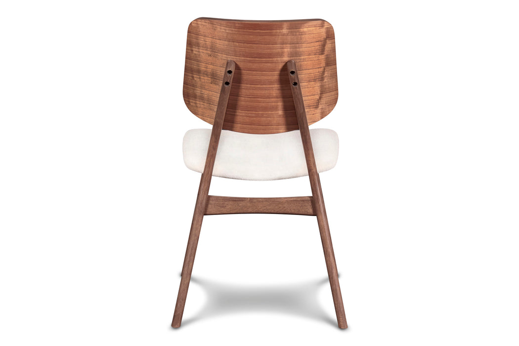 OSCAR CHAIR WITH NATURAL CUSHION-WALNUT