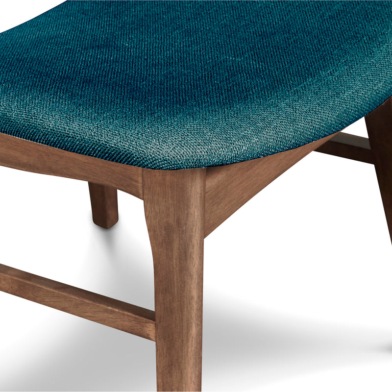 OSCAR CHAIR WITH TEAL CUSHION-WALNUT