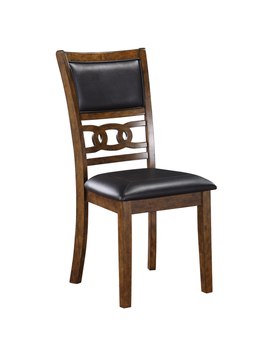 GIA 5 PC 60" DINING TABLE & 4 CHAIRS-BROWN