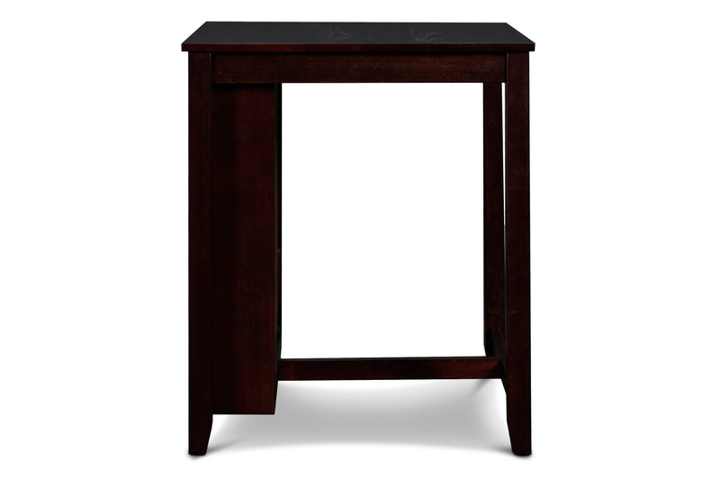 GIA 3 PC 30" STORAGE COUNTER TABLE & 2 CHAIRS-EBONY