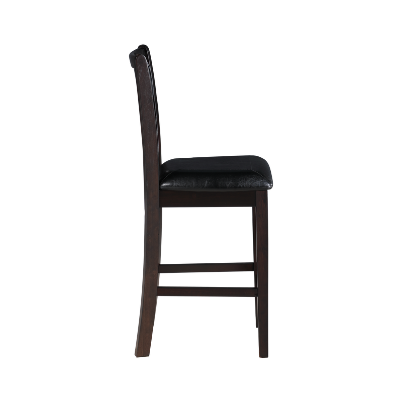 GIA 3 PC 30" STORAGE COUNTER TABLE & 2 CHAIRS-EBONY