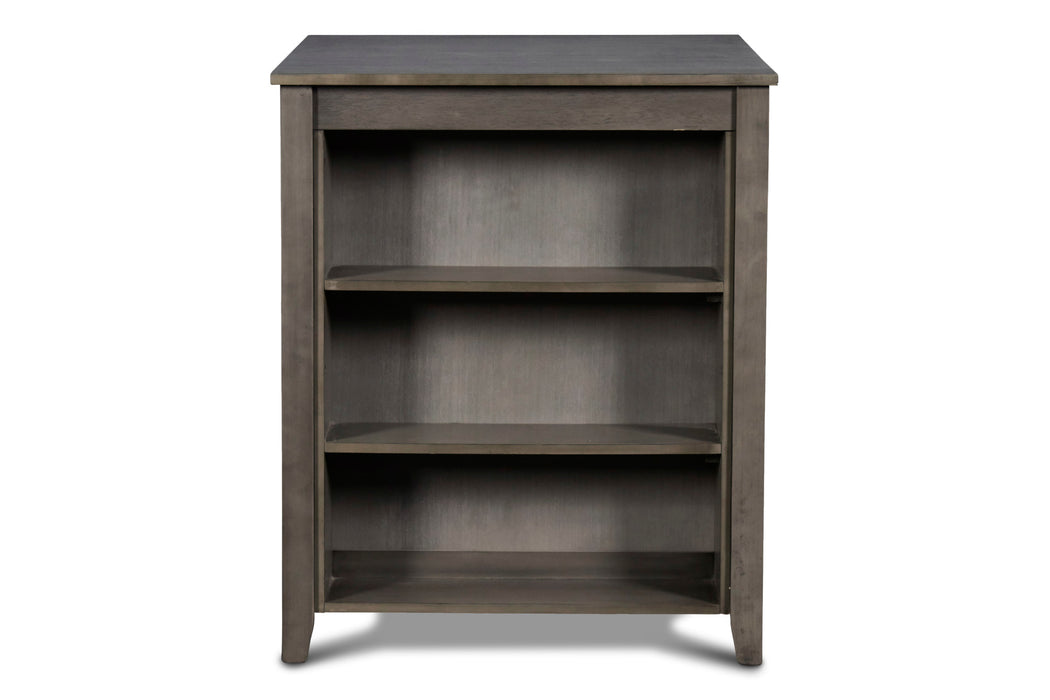 GIA 3 PC 30" STORAGE COUNTER TABLE & 2 CHAIRS-GRAY