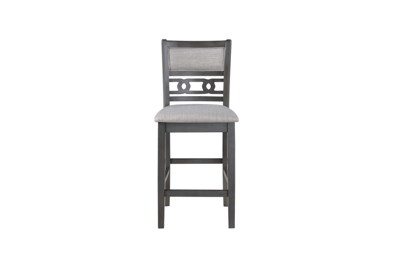 GIA 3 PC 30" STORAGE COUNTER TABLE & 2 CHAIRS-GRAY