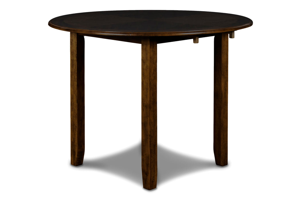GIA 3 PC 42" DROP LEAF DINING TABLE & 2 CHAIRS-BROWN