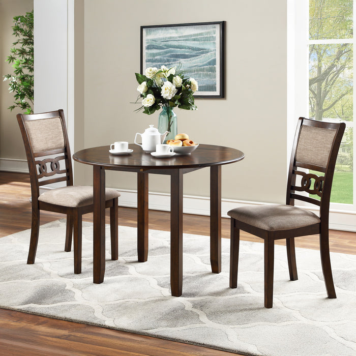 GIA 3 PC 42" DROP LEAF DINING TABLE & 2 CHAIRS-CHERRY