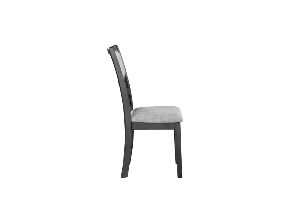 GIA 3 PC 42" DROP LEAF DINING TABLE & 2 CHAIRS-GRAY