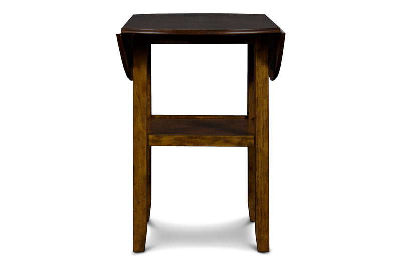 GIA 3 PC 42" COUNTER DROP LEAF TABLE & 2 CHAIRS-BROWN