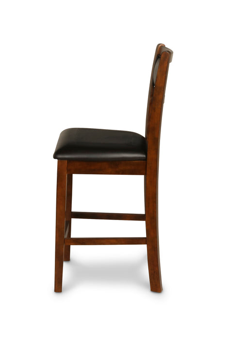 GIA 3 PC 42" COUNTER DROP LEAF TABLE & 2 CHAIRS-BROWN