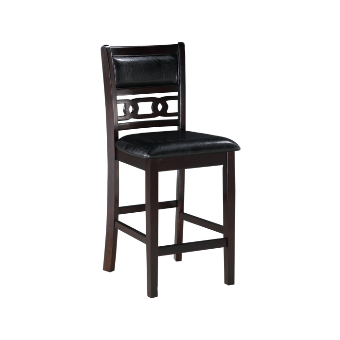 GIA 3 PC 42" COUNTER DROP LEAF TABLE & 2 CHAIRS-EBONY