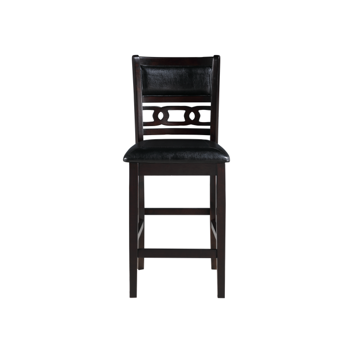 GIA 3 PC 42" COUNTER DROP LEAF TABLE & 2 CHAIRS-EBONY