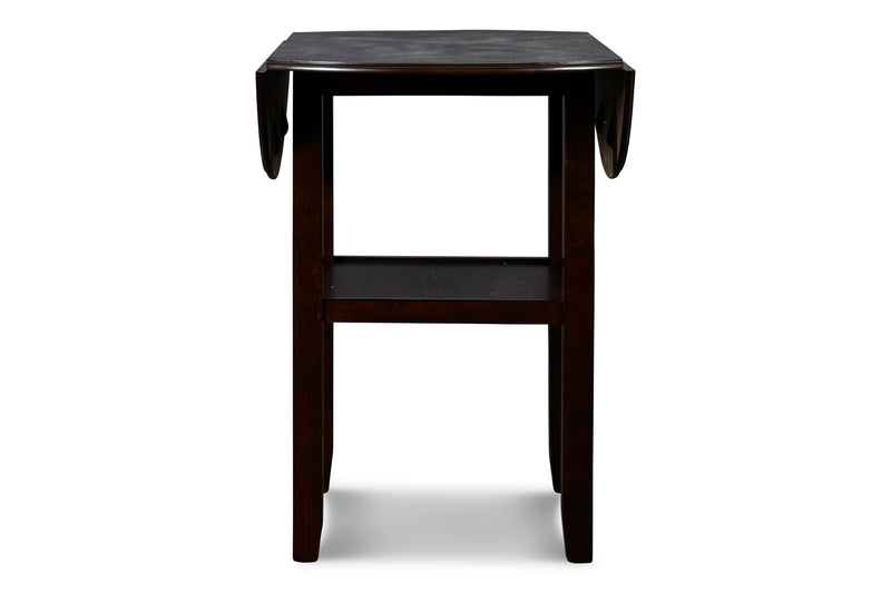 GIA 3 PC 42" COUNTER DROP LEAF TABLE & 2 CHAIRS-EBONY