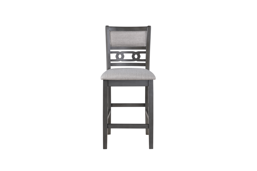 GIA 3 PC 42" COUNTER DROP LEAF TABLE & 2 CHAIRS-GRAY
