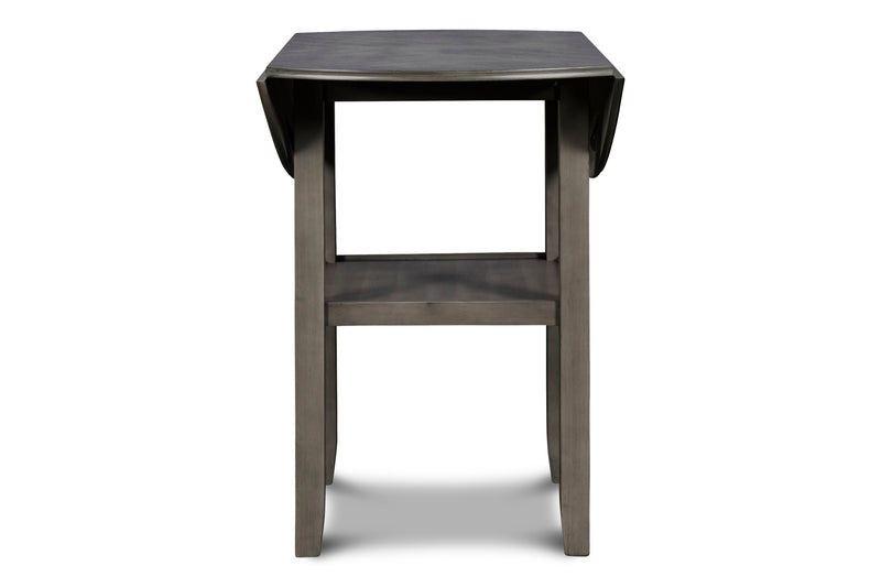 GIA 3 PC 42" COUNTER DROP LEAF TABLE & 2 CHAIRS-GRAY