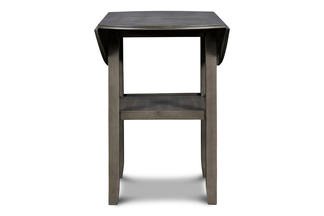 GIA 3 PC 42" COUNTER DROP LEAF TABLE & 2 CHAIRS-GRAY