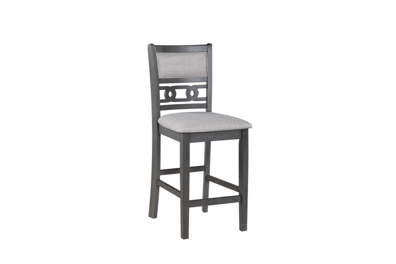 GIA 3 PC 42" COUNTER DROP LEAF TABLE & 2 CHAIRS-GRAY