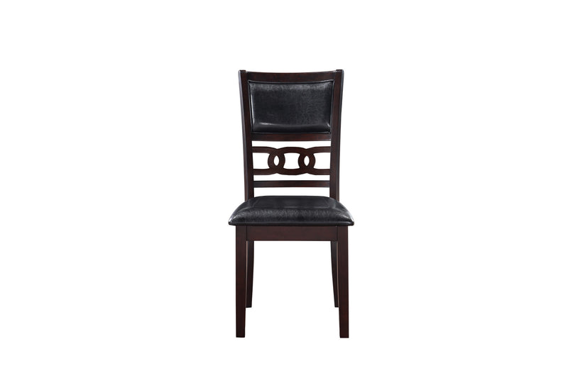 GIA 5 PC 47" ROUND DINING TABLE & 4 CHAIRS-EBONY