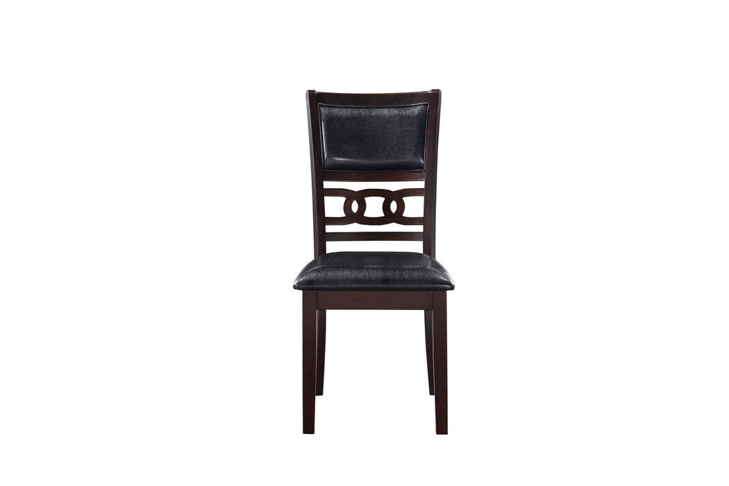GIA 5 PC 47" ROUND DINING TABLE & 4 CHAIRS-EBONY
