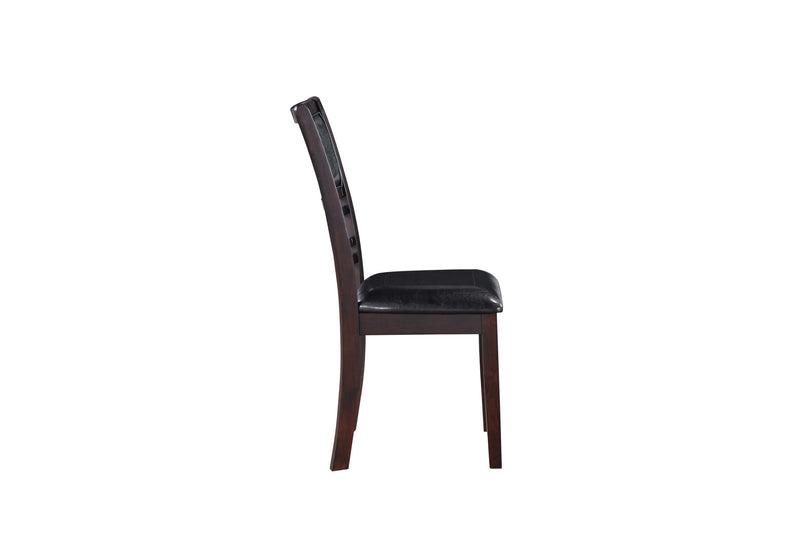 GIA 5 PC 47" ROUND DINING TABLE & 4 CHAIRS-EBONY