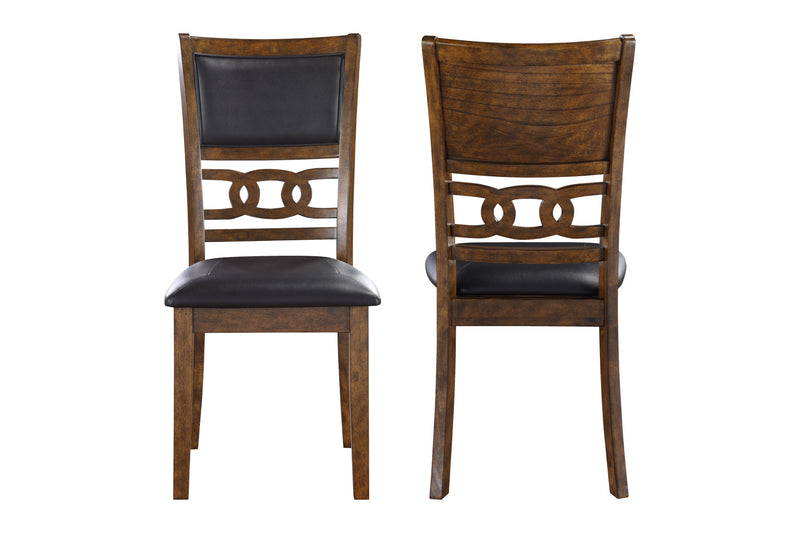 GIA 5 PC 47" ROUND DINING TABLE & 4 CHAIRS-BROWN