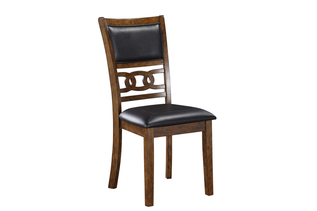 GIA 5 PC 47" ROUND DINING TABLE & 4 CHAIRS-BROWN