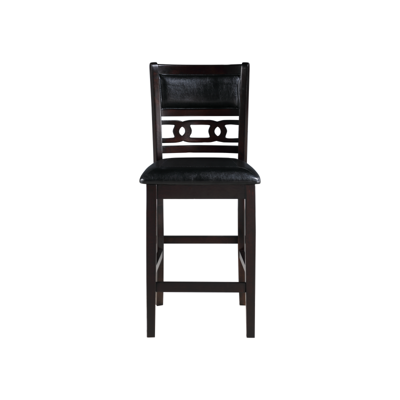 GIA 5 PC 42" ROUND COUNTER DINING TABLE & 4 CHAIRS-EBONY