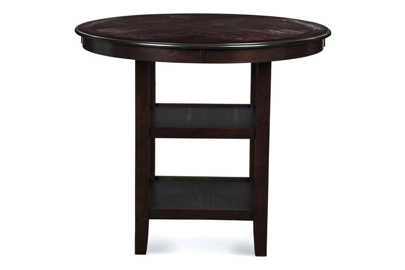 GIA 5 PC 42" ROUND COUNTER DINING TABLE & 4 CHAIRS-EBONY