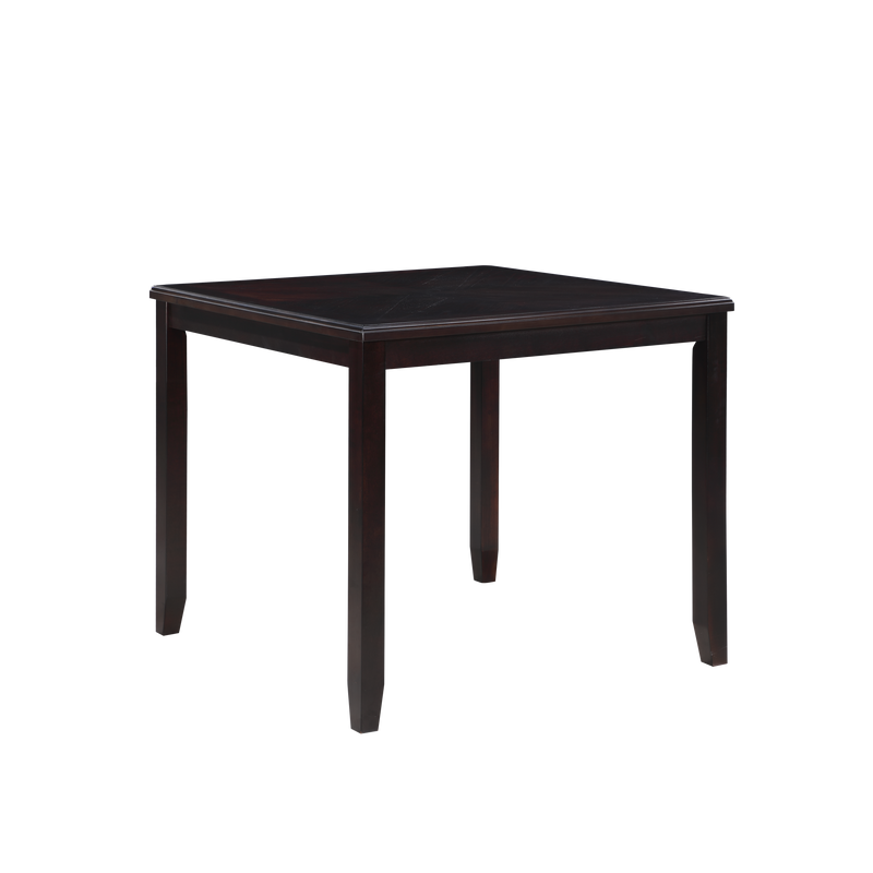 GIA 5 PC 42" SQUARE COUNTER TABLE & 4 CHAIRS-EBONY