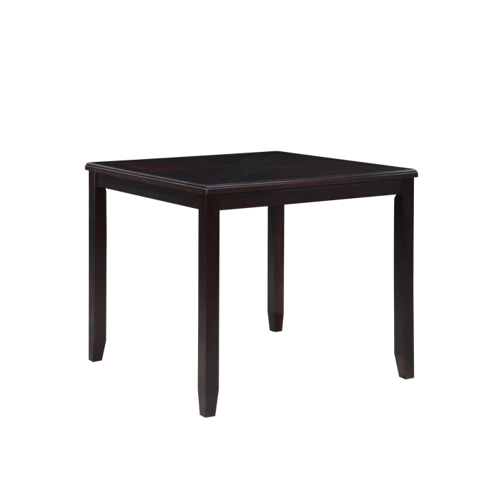 GIA 5 PC 42" SQUARE COUNTER TABLE & 4 CHAIRS-EBONY
