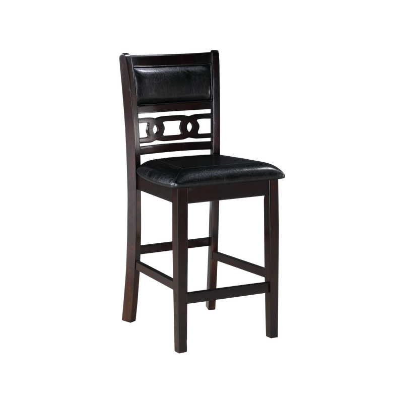 GIA 5 PC 42" SQUARE COUNTER TABLE & 4 CHAIRS-EBONY