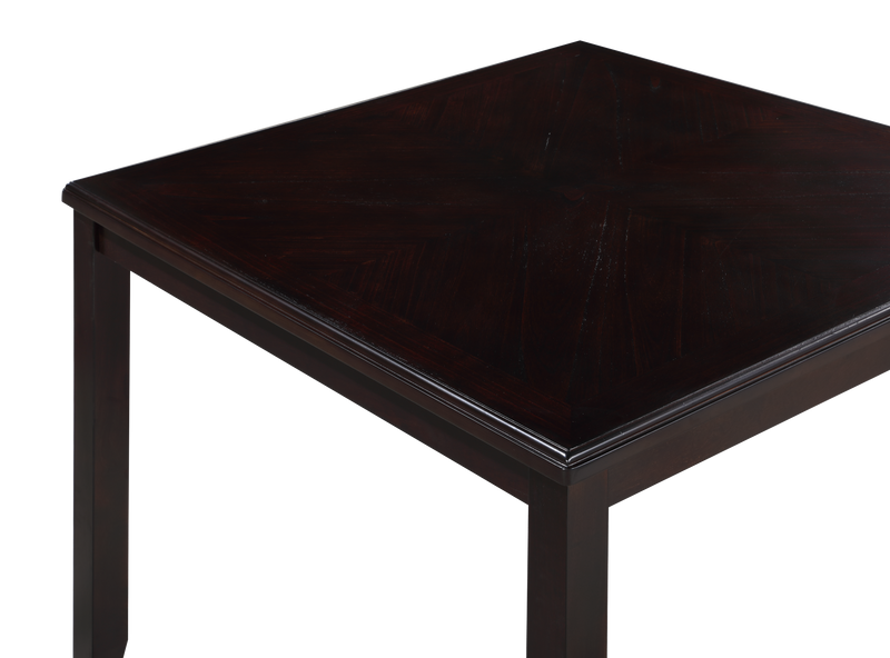 GIA 5 PC 42" SQUARE COUNTER TABLE & 4 CHAIRS-EBONY